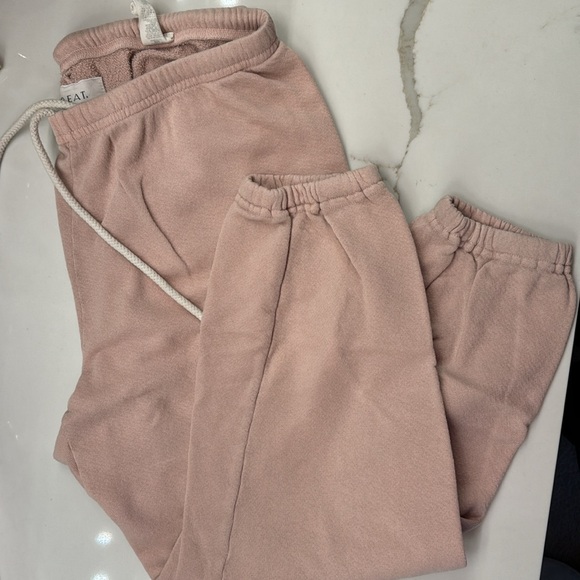 Baby pink and white striped sweat outfit by The Great - Picture 2 of 7